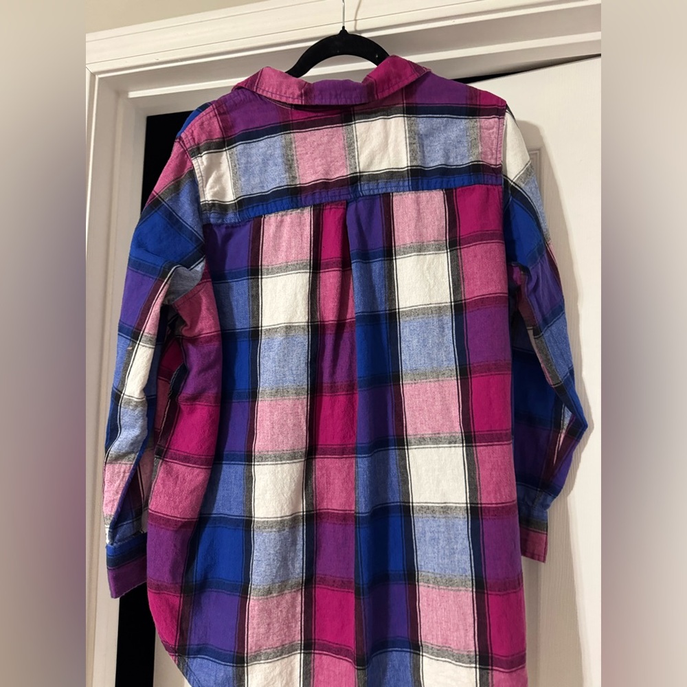 Terra & Sky women's flannel shirt size 1x (16w-18w) - Picture 6 of 7